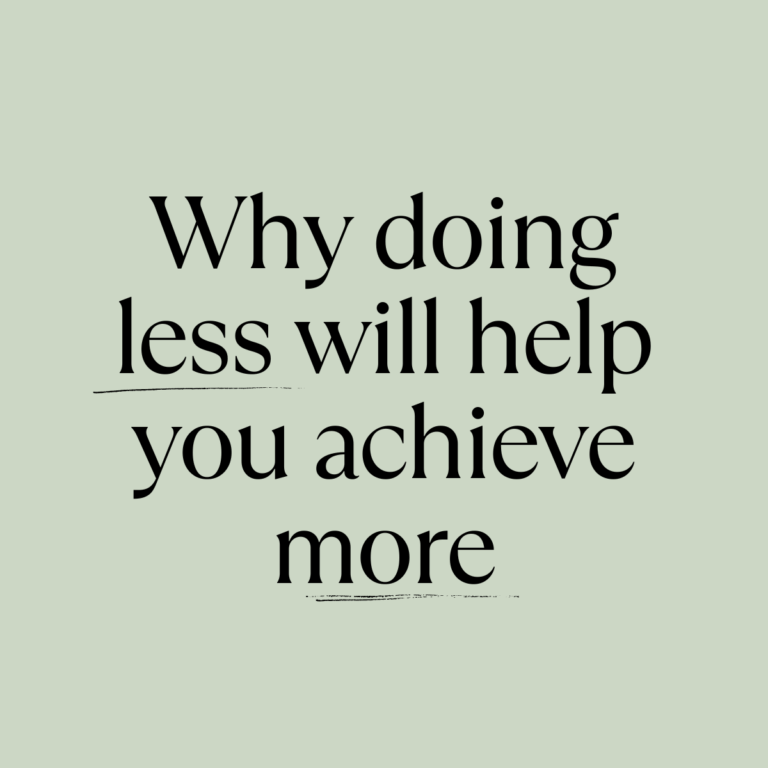 Working smarter, not harder: Why doing less will help you achieve more